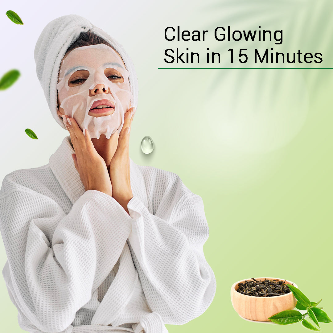 Green Tea Facial Sheet Mask - Pack Of 3 (1)